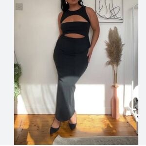 Zara Black Cutout Maxi Dress